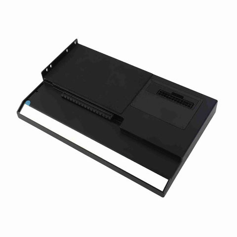 Next Level External GPU Dock Station USB4 40Gbps PCIe Enclosure With Gigabit Ethernet M2 NVMe Storage Slot And 60W PD Charging top view of black metal case.