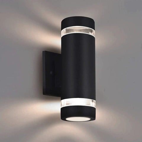 Outdoor Wall Sconce Lights Dusk To Dawn Modern Exterior Lighting For Front Door Porch Or Garden ETL Listed White 6000K Up Down Wall Mount Fixture Patio Lantern Dope Front Porch Glow Indoor Or Outdoor Use