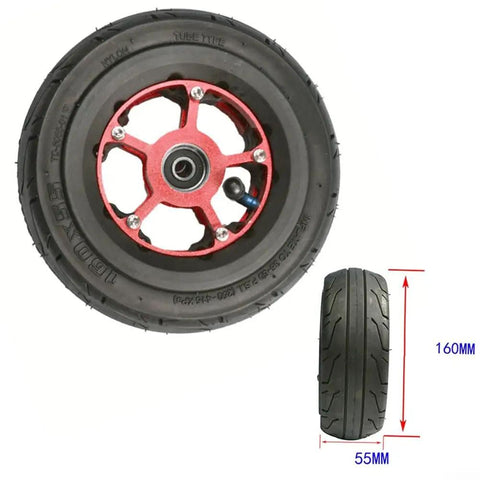 160mm Off Road Electric Skateboard Wheel with aluminum alloy hub and pneumatic tire for stable rides on any terrain