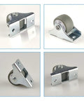8 Pack Heavy Duty Fixed Caster Wheels with rigid non swivel base and ball bearing top plate for trolleys, furniture, shelves