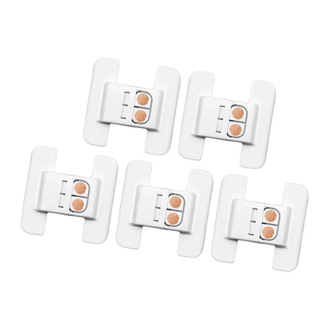 5-pack Sticky Mount Automatic Fridge Door Closers Set For Cabinets And Drawers Locking Mechanism Keeps Doors Shut