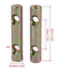 5 Pack M8x60mm Slotted Drive Cross Dowel Nuts Zinc Plated Iron Barrel Nuts Dual Hole Design for furniture assembly