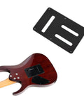 Durable PVC Electric Guitar Rear Panel Cover Plate With Secure Fit Protective Backplate shown next to installed view on guitar