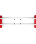 Router Sled 60 Inch Slab Flattening Jig Portable And Adjustable showing top view with metal rails and red adjustable ends.
