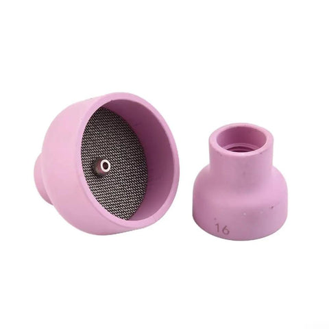 Top Tier 7 Piece Tig Welding Torch Accessory Kit with pink gas lens adapter designed for WP17 WP18 WP26 torches.