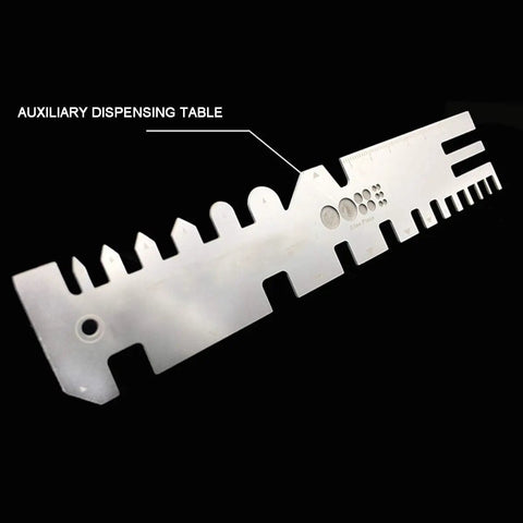 Stainless Steel Model Ship Tank Multitool Kit auxiliary dispensing table component on black background