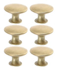 Six Pack Round Drawer Knob Pulls With Screws Gold Vintage Dresser Cabinet Knobs For Kitchen Cabinets And Wardrobe Hardware