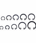E-Clip Heavy Duty Assortment Kit For Automotive Machinery And DIY - 304 Stainless Steel, 10 Sizes M8 To M20 External Retaining Rings