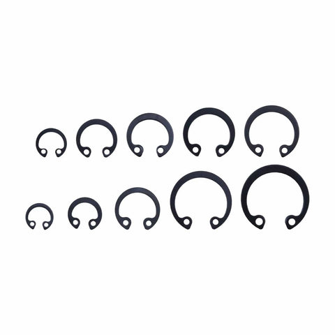 E-Clip Heavy Duty Assortment Kit For Automotive Machinery And DIY - 304 Stainless Steel, 10 Sizes M8 To M20 External Retaining Rings