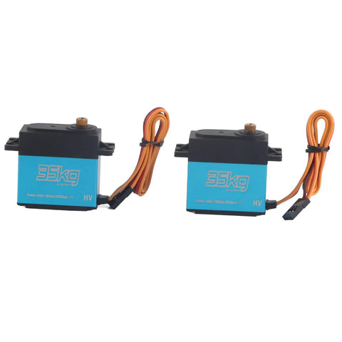 Hella Tough 2 Pack 35Kg Holding Torque Coreless Motor Digital Servo with full metal gears for RC upgrades.