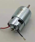 Beefy 775 DC Gear Motor, 18V 120W with ball bearing, large torque and high power, silver casing with red and black wires