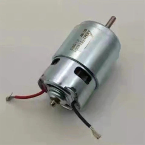 Beefy 775 DC Gear Motor, 18V 120W with ball bearing, large torque and high power, silver casing with red and black wires