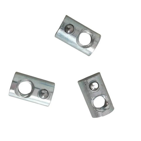 1/4-20 Steel T-Nut With Ball Spring For Aluminum Extrusion Rails, Fits 1010 Series, 1045 Steel Zinc Finish, Pack Of 20