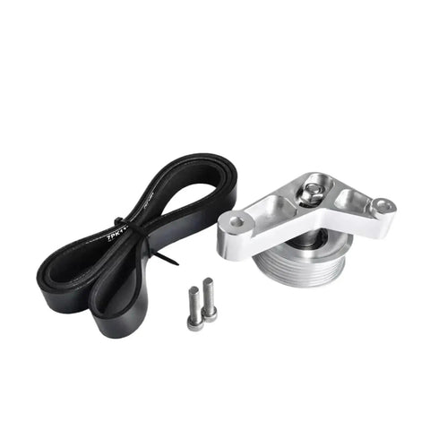 Premium Aluminum Idler Pulley Kit Adjustable EP3 Style For K-Series Civic Integra K24 Swap Engine W/ Low Noise Bearings Smooth Ride with belt and bolts