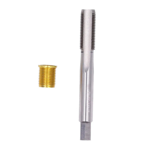 Thread Repair Kit With M14 X 1.25 High Speed Steel Tap And M12 X 1.25 Stainless Inserts For Gas Engines And Generators