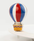 Red White Balloon Hand Painted Ceramic Holiday Decor Spring Mini For Home And Office Interchangeable Base Tabletop Accent