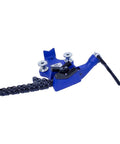 6 Inch Bench Chain Vise For Heavy Duty Pipe Work, 1/4 To 6 Inch Clamp Capacity in blue cast iron with removable jaw