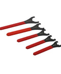 Heavy Duty Type ER Wrench For ER16 ER20 ER25 ER32 ER40 Collet Chuck Nut Spanner Fit CNC Router Engraving Spindle Tool Holder High Torque Alloy Steel set of five red and black wrenches for collet nuts