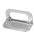 Three Piece Set of Hidden Recessed Door Handles 3 Inch 75mm Ring Pulls in Zinc Alloy with Satin Nickel Finish Flush Mount