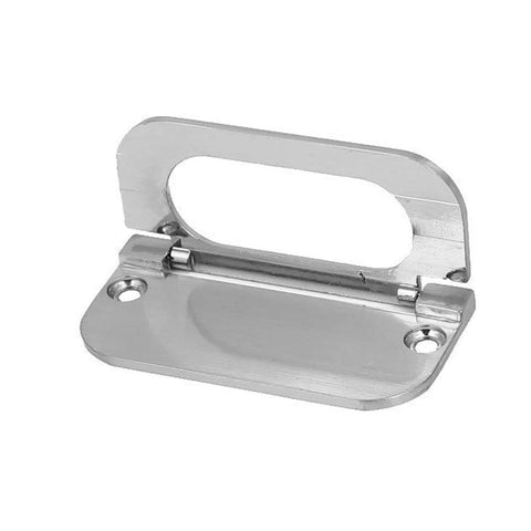 Three Piece Set of Hidden Recessed Door Handles 3 Inch 75mm Ring Pulls in Zinc Alloy with Satin Nickel Finish Flush Mount