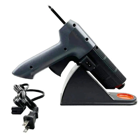 Dual Temp Corded PUR Hot Melt Glue Gun For 50 Gram Cartridges with 500W Heater on base, black and grey design