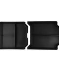 Straight Up Rugged Black Abs Center Console Storage Tray For Tesla Cybertruck 2024 showing two interlocking trays for organized storage.