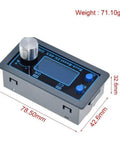 CNC DC DC Buck Boost Converter CC CV 0.5 To 30V 4A Power Module with blue knobs and weight details shown