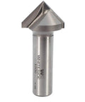 Pro Grade V Groove Router Bit 90 Degree One Inch Cutting Diameter For Engraving Sign Making And Decorative Edges Half Inch Shank