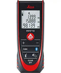 Knock It Outta The Park With This Bluetooth Laser Distance Measurer Featuring Smart Target And Bright Display For 330 Foot Range Dead On 1/16 Inch Precision Seven Modes Iso Certified Rig showing a close-up of the device's screen and buttons.