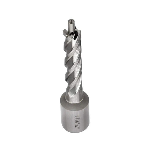 Badass Heavy Duty High Speed Steel Annular Cutter With Weldon Shank And 7/16 Inch Cut Diameter Plus 2 Inch Cutting Depth, single cutter head.