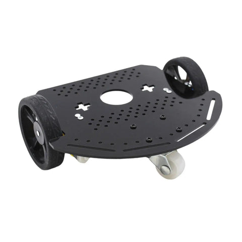 2WD Smart Robot Car Chassis With Silicone Wheels And Double Motors For DIY Learning Projects Intelligent Vehicle Part Kit, black.