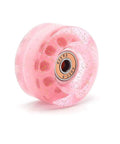 Pink 58x32mm quad skate wheel with 608RS bearing from Eight 58x32mm Quad Skate Wheels 82A With Bearings Kit For Indoor Double Row Skates