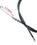 Close-up view of 75 Inch Throttle Cable Replacement for 90cc to 250cc Go Karts, showing cable end and length measurement.