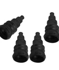 Rugged Vehicle Cable Grommet Kit With Vibration Reducing Rubber Boots For Outdoor Car Wiring Grommets And Wire Bundles Weatherproof Cable Management Solutions, black rubber set