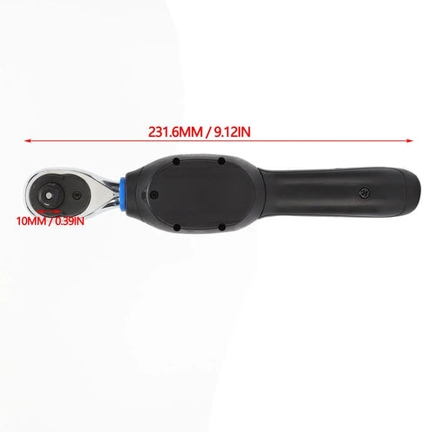 Bewinner 3/8-Inch Digital Torque Wrench With Precision ±2% Accuracy showing handle and ratchet head at 9.12 inches long.