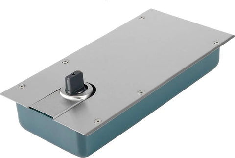 Glass Door Hinge Closer With Steel Floor Mount Hydraulic Buffer Ground Hinge in durable silver finish for easy install.