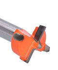 Close-up of lvifloae 19mm carbide hinge hole opener drill bit with orange body and carbide cutters