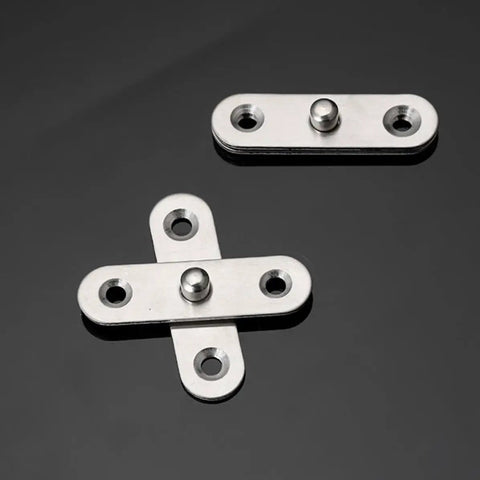 Heavy Duty Stainless Steel Pivot Door Hinges for Cabinets 12 Pack, Smooth Quiet Operation, Hidden Pivot Design on black surface.