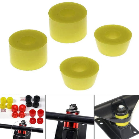 4 Pack Longboard Pivot Cups Replacement Kit With Premium PU Bushings Tapered And Cylindrical Pads for Skateboard Trucks