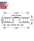 3 Pack 48 Inch Clear Acrylic Hinges For 1/4 Inch Drum Shield Panels Featuring Tooth In Groove Mechanical Lock Pinless Design