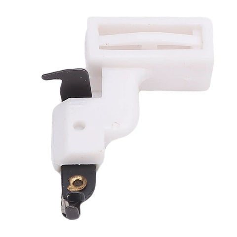 Effortless Needle Threader For Home Sewing Machines Plastic Multifunction Threading Tool close-up white and black