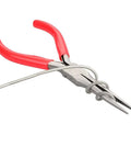 Workhorse 6 Inch Needle Nose Pliers With Tapered Fine Tips For Jewelry Making, Electronics Repair, And Tight Spots In Hard To Reach Areas gripping wire.