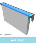 Straight Up Smooth Setup Makes Installing The Hella Sturdy 2U Foldable Wall Mount Patch Panel Bracket shown from side, capable of holding 35 pounds.