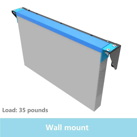 Straight Up Smooth Setup Makes Installing The Hella Sturdy 2U Foldable Wall Mount Patch Panel Bracket shown from side, capable of holding 35 pounds.