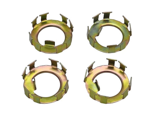 Four metal zinc-coated spindle nut retainers for Dexter trailer axles, 4-pack