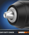Close-up of heavy-duty chuck on Power Share 20V Cordless Hammer Drill With Brushless Motor 1/2 In Heavy-Duty Chuck Nitro Performance