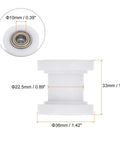 Heavy Duty Nylon Chain Roller Pulley Tensioner Groove Guide Wheel Slider For Mini Motorcycle Dirt Bike Atv Go Kart White dimensions shown
