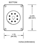 Diagram of Heavy Duty 3 Phase Voltage Monitor Plug In For 190 To 480V Systems With Variable Trip Point, 8 Pin Octal Base.