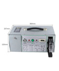Professional Electric Terminal Crimping Machine For Fast Cable Termination with display panel and handle, dimensions 360mm x 207mm x 150mm.