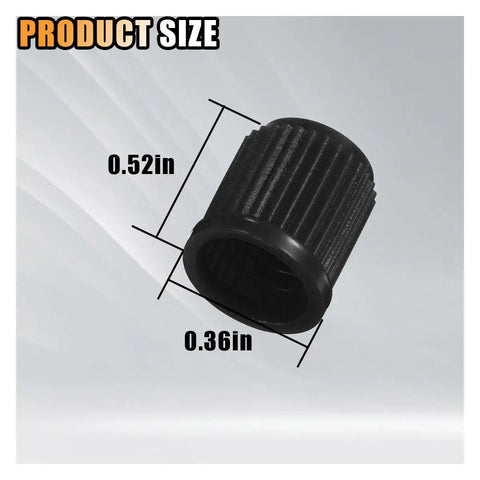 20Pcs Tire Valve Stem Caps With O-Ring Seal, Dust-Proof Air Valve Covers dimensions marked on black cap